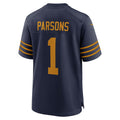 GB. Packers #1 Micah Parsons White Game Player Jersey