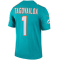 M.Dolphins #1 Tua Tagovailoa Aqua Legend Player Performance Jersey