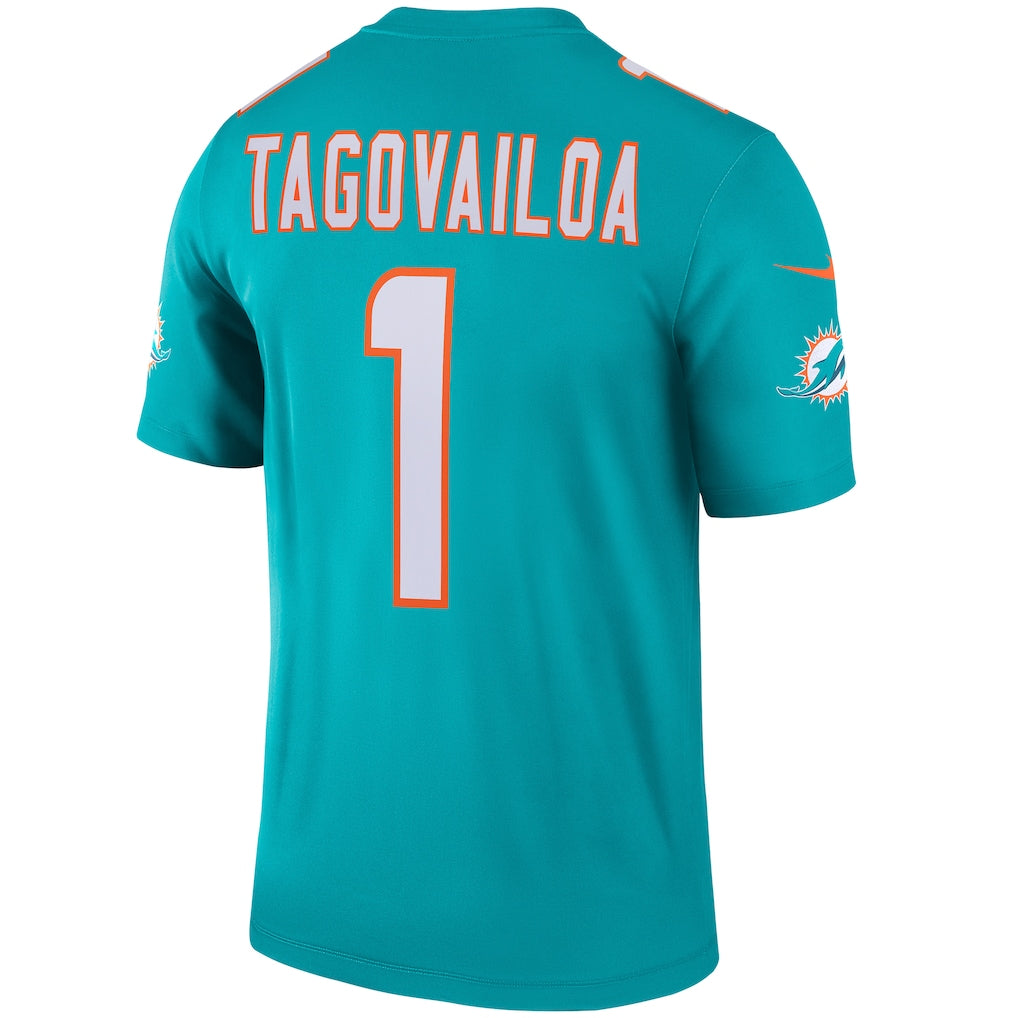 M.Dolphins #1 Tua Tagovailoa Aqua Legend Player Performance Jersey