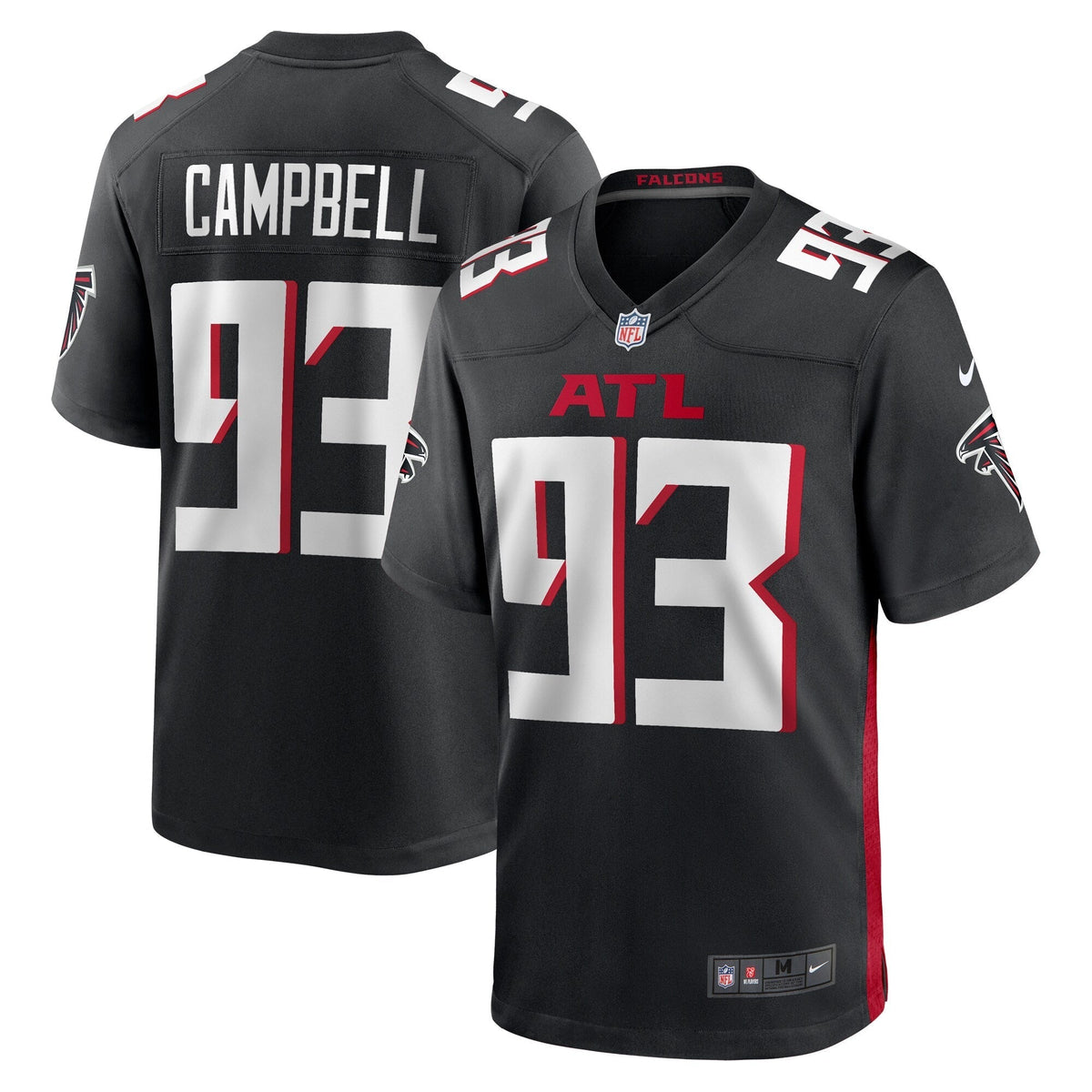 Calais Campbell Atlanta Falcons  Game   Jersey - Black