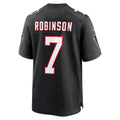 A.Falcons #7 Bijan Robinson Black Throwback Game Jersey