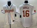 Men's Venezuela Baseball Jose Abreu #16 White 2026 World Baseball Classic Stadium Jersey