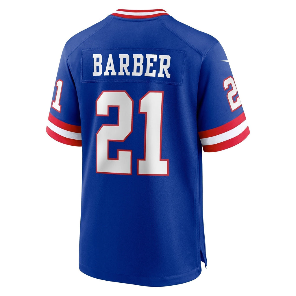 Tiki Barber New York Giants  Classic Retired   Game Jersey - Royal