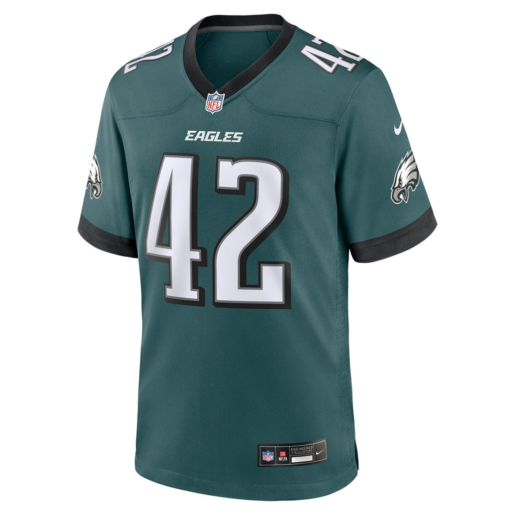 Oren Burks Philadelphia Eagles   Game Jersey - Midnight Green