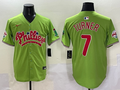 Men's Philadelphia Phillies Trea Turner Green Player Jersey