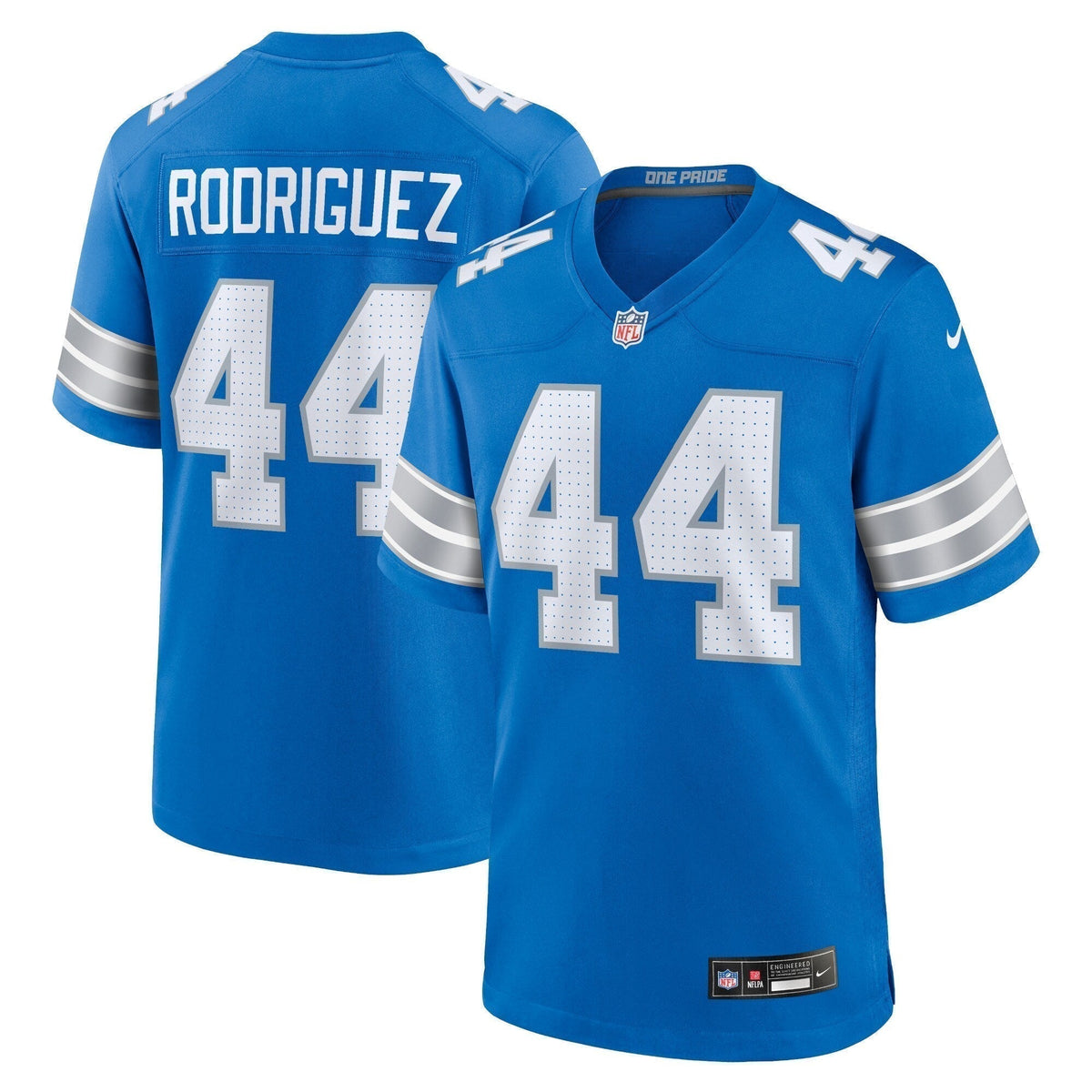 Malcolm Rodriguez Detroit Lions  Game Jersey - Blue