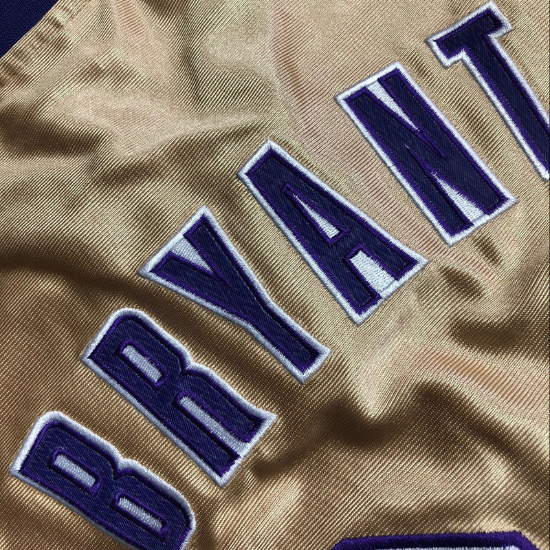 Kobe Bryant 2020 Hall of Fame Gold Fully Embroidered 24# Jersey