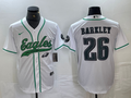 Men's Philadelphia Eagles Saquon Barkley White Player Jersey Joint Edition