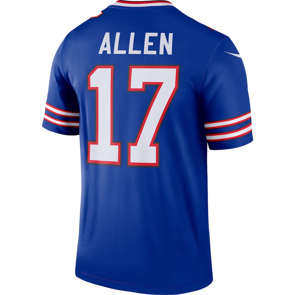 B.Bills #17 Josh Allen Royal Legend Player Performance Top Jersey