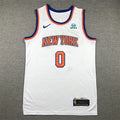 Knicks #0 white jersey