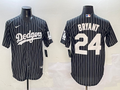 Men's Los Angeles Dodgers Kobe Bryant #24 Black Alternate Limited Player Jersey