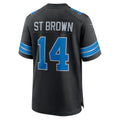 D.Lions #14 Amon-Ra St. Brown Black 2nd Alternate Game Jersey