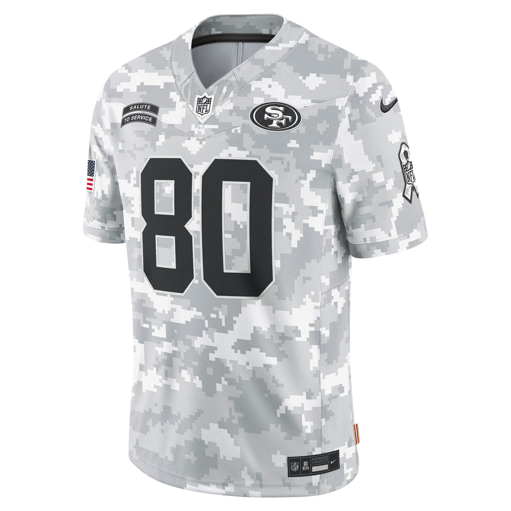 Jerry Rice San Francisco 49ers  2024 Salute to Service Retired   Limited Jersey - Arctic Camo