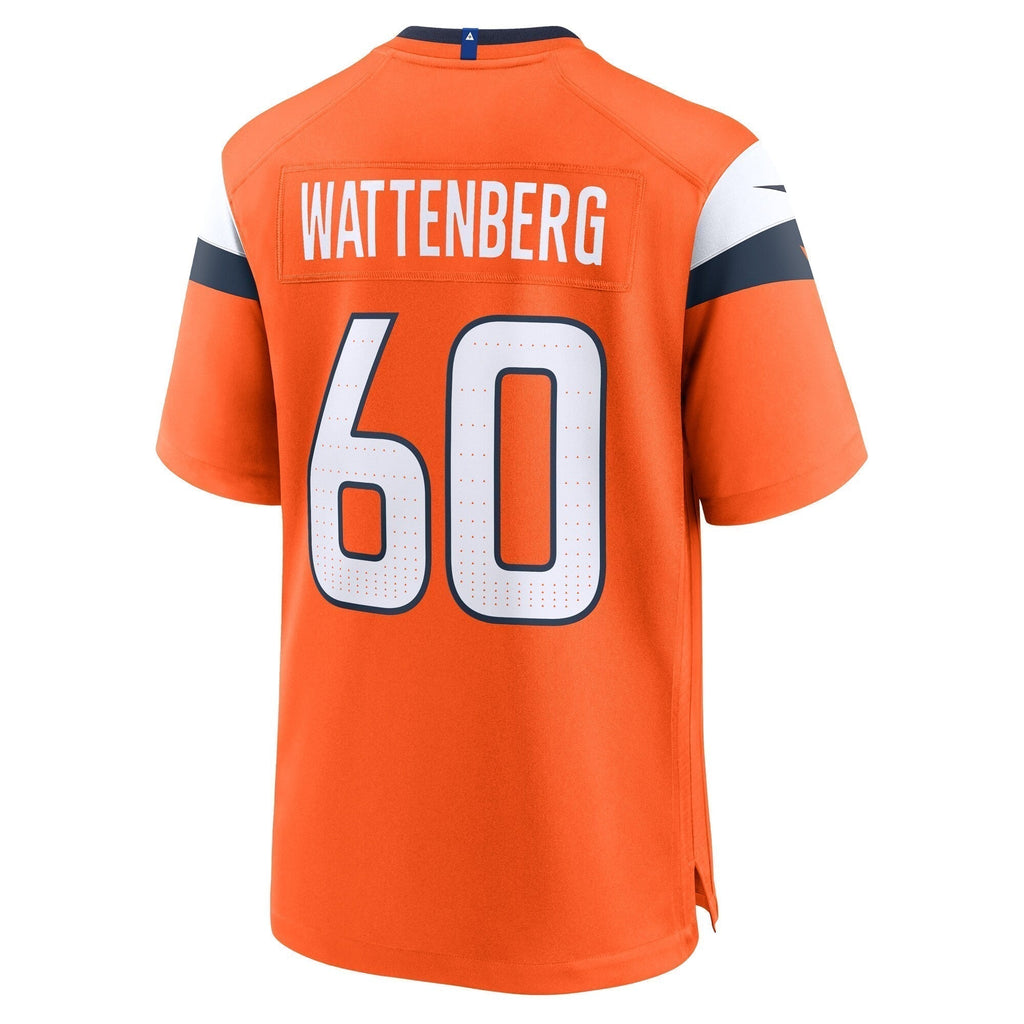 Luke Wattenberg Denver Broncos  Team Game Jersey -  Orange