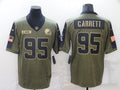 Men's Cleveland Browns Myles Garrett Olive Game Player Jersey