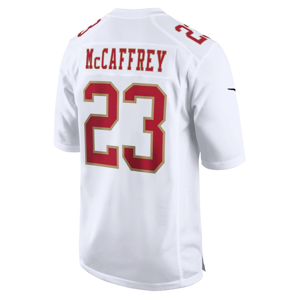 SF.49ers #23 Christian McCaffrey White Game Jersey