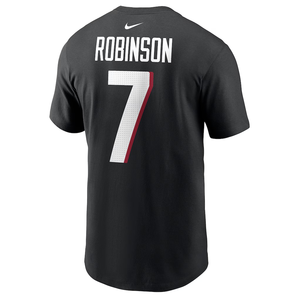 Men's Atlanta Falcons Bijan Robinson  Black Player Name & Number T-Shirt