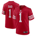 Number 1 Dad San Francisco 49ers  Game Jersey - Scarlet