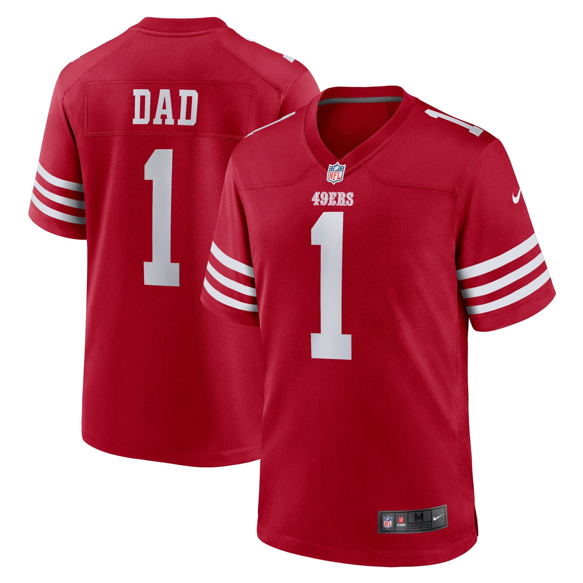Number 1 Dad San Francisco 49ers  Game Jersey - Scarlet