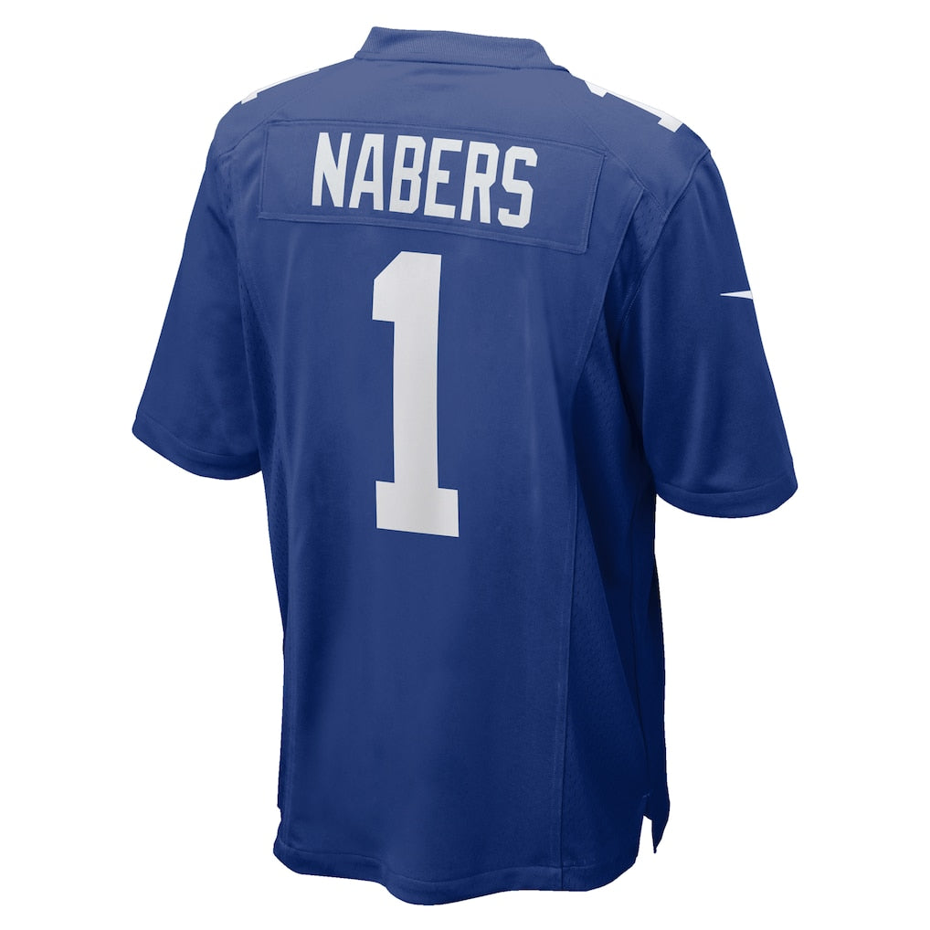 NY.Giants #1 Malik Nabers Royal Player Game Jersey