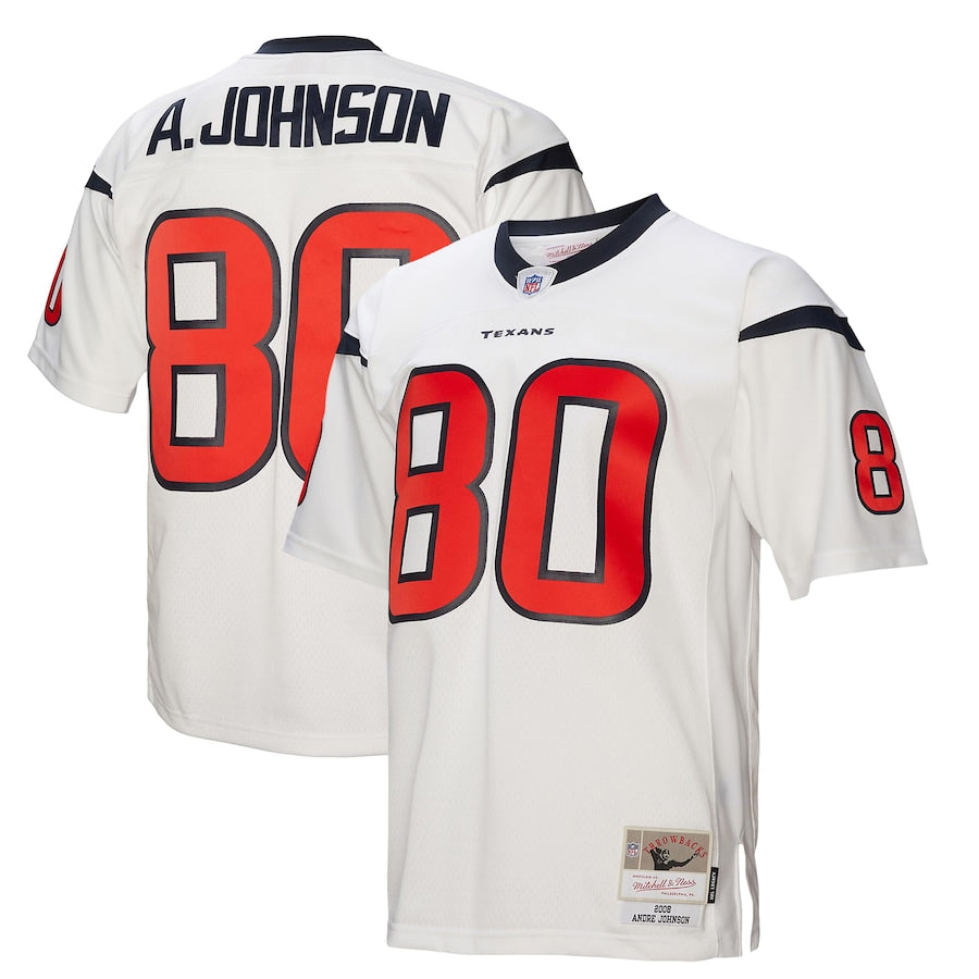 Men's Houston Texans Andre Johnson  White Legacy Replica Jersey