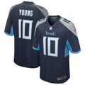Tennessee Titans Vince Young Navy Game Retired Player Jersey