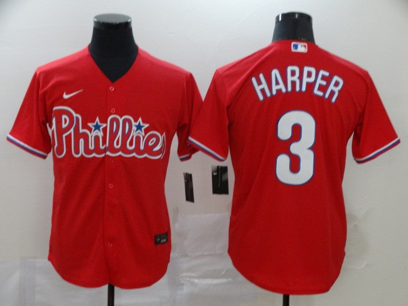 Men's Philadelphia Phillies Bryce Harper  Red Jersey