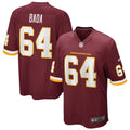 David Bada Washington Football Team  Game   Jersey - Burgundy