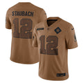 Roger Staubach Dallas Cowboys  Salute To Service Retired   Limited Jersey - Brown