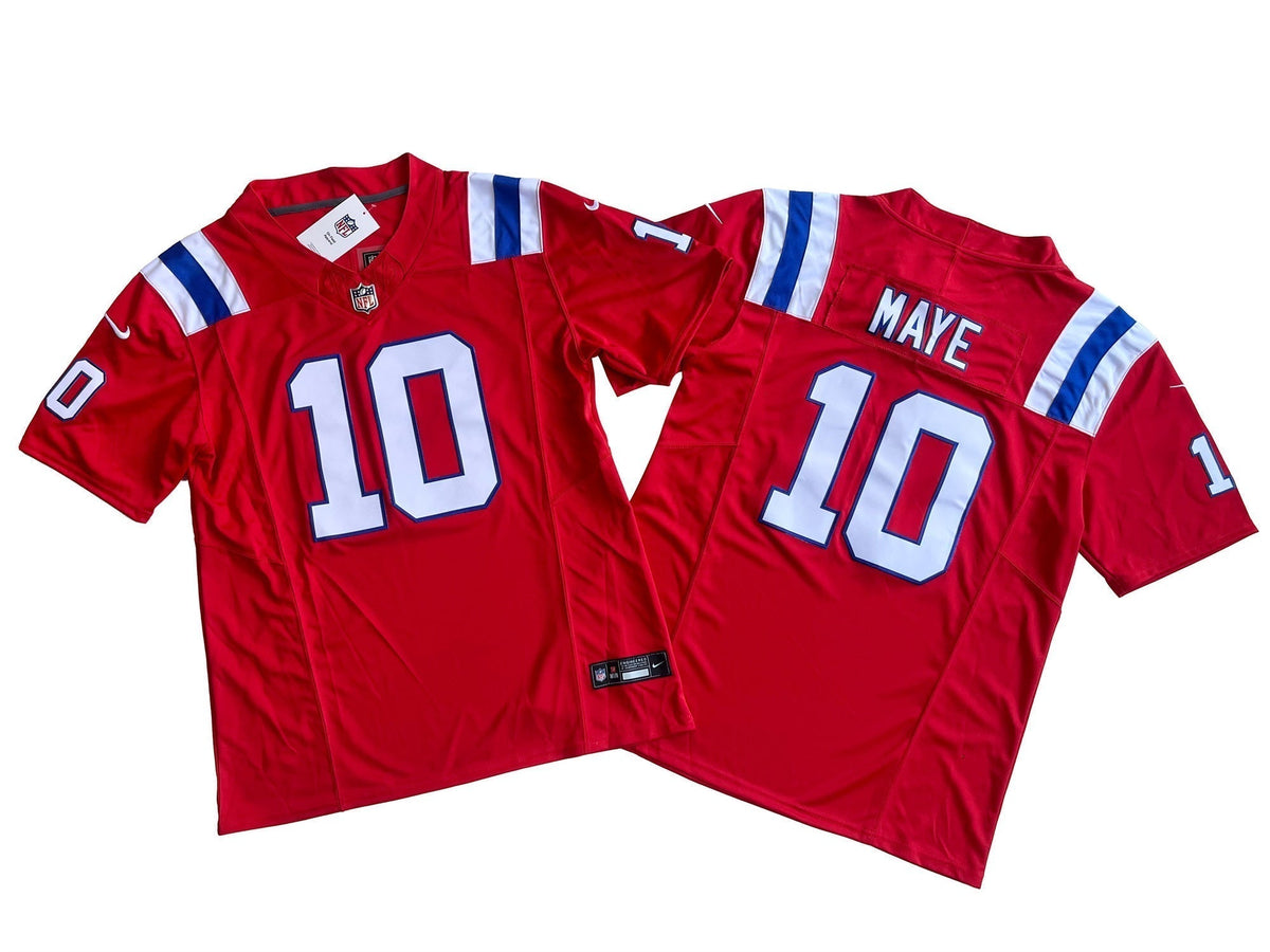 New England Patriots 10# Mac Jones  Vapor F.U.S.E. Limited Red Jersey