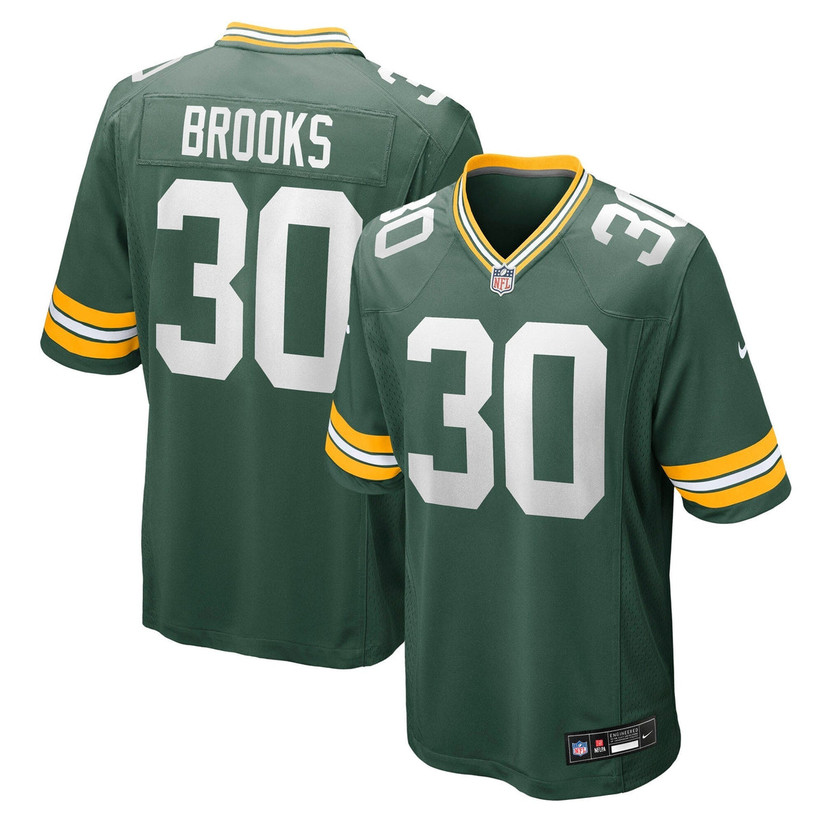 Green Bay Packers Chris Brooks Green Team Game Jersey