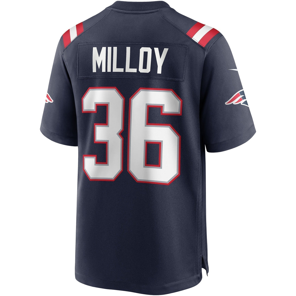 Lawyer Milloy New England Patriots  Game Retired   Jersey - Navy