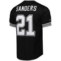 D.Cowboys #21 Deion Sanders Black Retired Player Name & Number Mesh Top Jersey