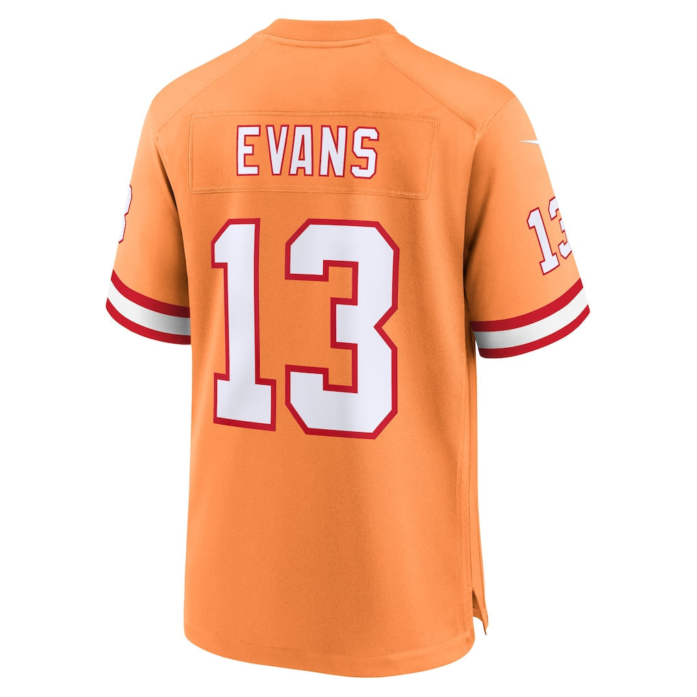 TB.Buccaneers #13 Mike Evans Orange Throwback Game Jersey