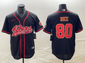 Men's San Francisco 49ers Jerry Rice Black Fashion Jersey Joint Edition