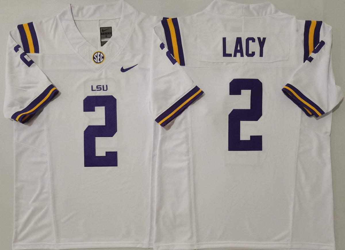 Men's LSU Tigers Kyren Lacy White Player Jersey
