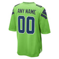 Seattle Seahawks Neon Green 50th Season Alternate Custom Game Jersey