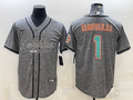 Men's Miami Dolphins Tua Tagovailoa Gray Game Jersey Joint Edition