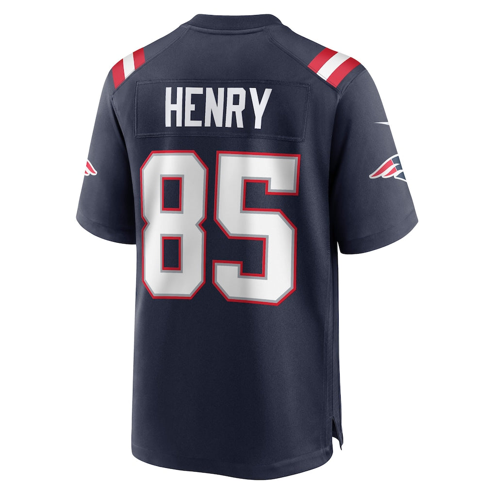 NE.Patriots #85 Hunter Henry Navy Team Game Jersey