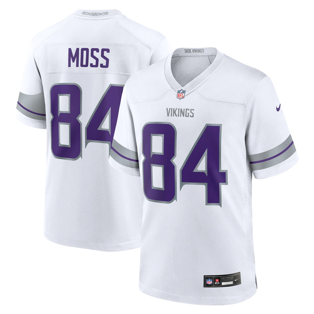Randy Moss Minnesota Vikings  Alternate Retired   Game Jersey - White