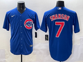Men's Chicago Cubs Dansby Swanson Royal Replica Player Jersey