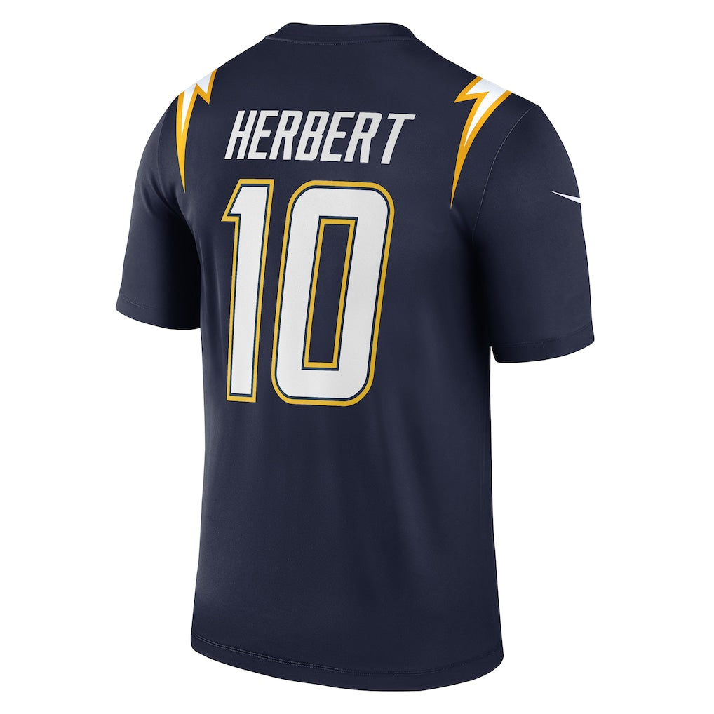LA.Chargers #10 Justin Herbert Navy Alternate Super Chargers Legend Player Performance Top Jersey