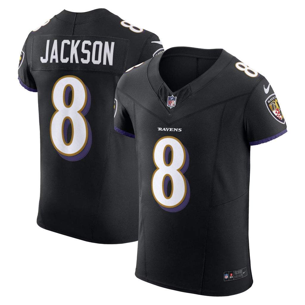 Baltimore Ravens Lamar Jackson Black Alternate Vapor F.U.S.E. Elite Jersey