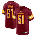 Washington Commanders Ale Kaho Burgundy Team Game Jersey