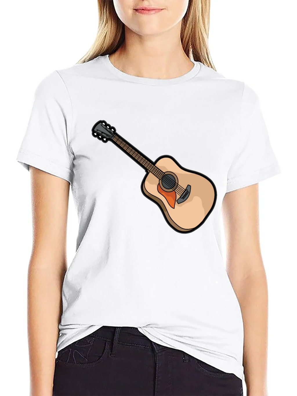 Guitar Graphic Tee - Music Lovers Black T-Shirt