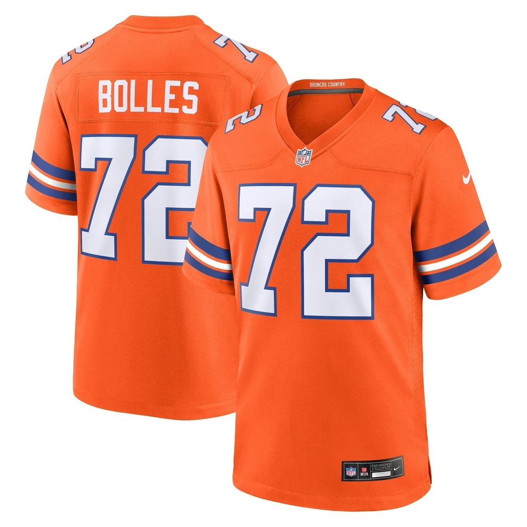 Garrett Bolles Denver Broncos  Mile High Collection 1977 Throwback   Game Jersey - Orange