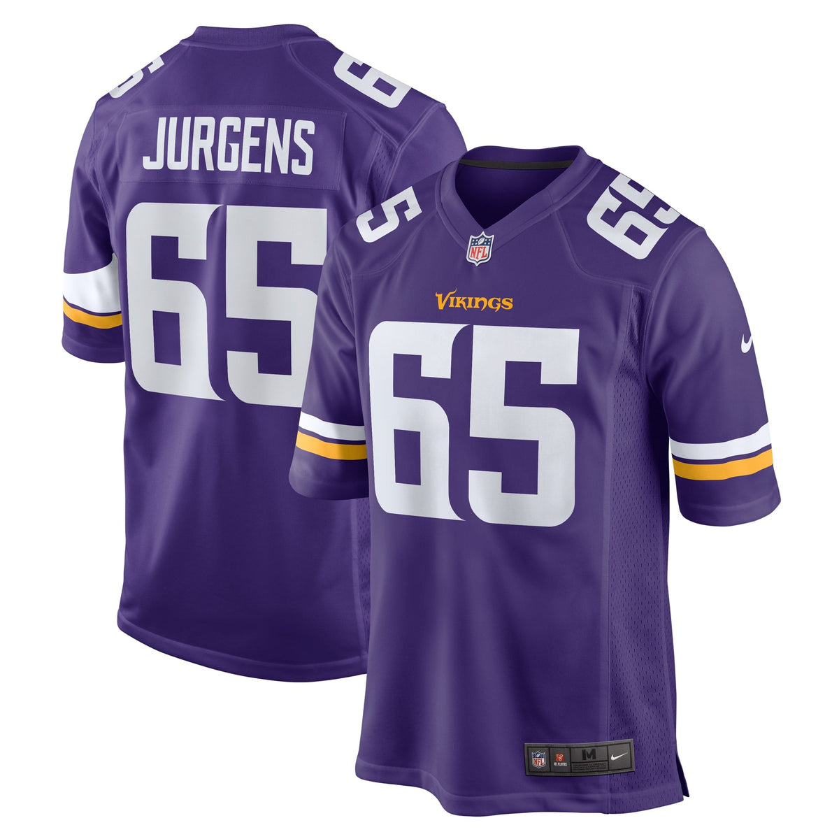 Michael Jurgens Minnesota Vikings  Game Jersey -  Purple
