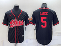 Men's San Francisco 49ers Trey Lance #5 Black Game Jersey1 Joint Edition