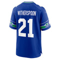 S.Seahawks #21 Devon Witherspoon Royal Throwback Player Game Jersey