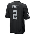 LV.Raiders #2 Ashton Jeanty Black 2025 NFL Draft First Round Pick Game Jersey